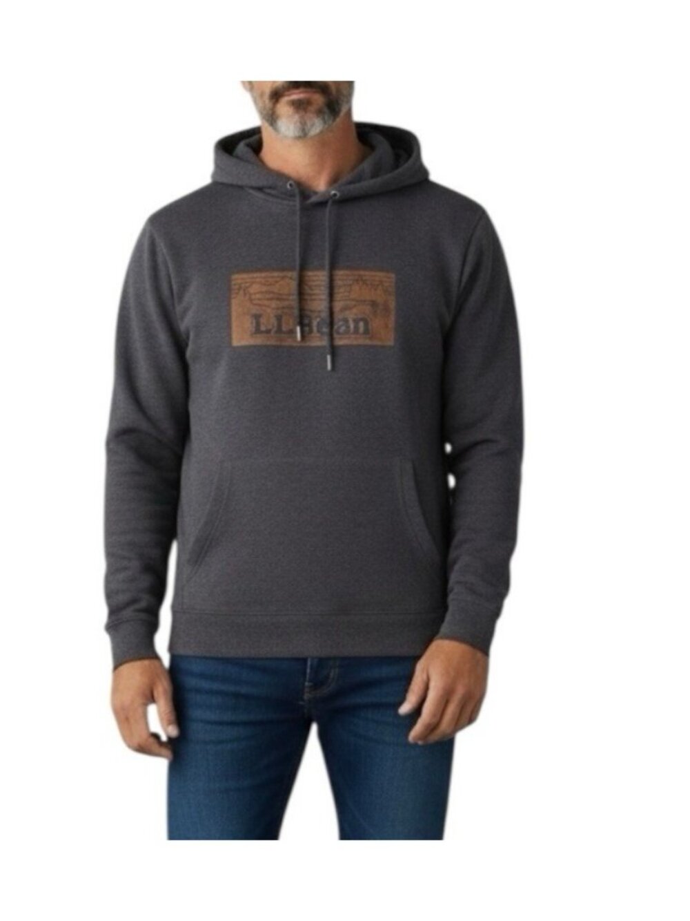 LL Bean Mens Classic Comfort Camp Katahdin Hoodie~Size M~Charcoal Grey ~ L14 43